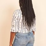 Reformation 💕💕 Flower Linen Top ~ Roquefort Print 2 NWOT Photo 1