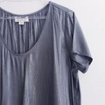 Anthropologie Anthroplogie Velvet By Spencer Graham Silver Shine Lightweight Blouse Photo 3