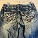 Nine West Womens 32x31 Boot Cut Embroidered Rhinestones Bling Blue Jeans Size 10 Photo 9