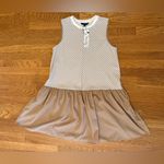 Strut & Bolt Herringbone Sleeveless Dress Taupe white size M Photo 6