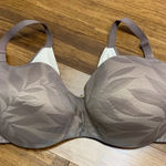 Cacique Lightly Lined Balconette Bra Womens Size 40DDD Taupe Leaf Full Coverage Photo 0