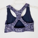 Athleta  Ultimate Printed Purple Spot Cutout Racerback Sportsbra Photo 1