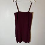 Good American NWT  STRETCH RIB KNIT SHOULDER MINI DRESS OXBLOOD Size Large Photo 5
