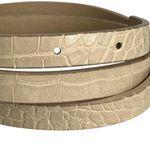 Tommy Hilfiger Woman's Light Tan Croco Leather Belt Size 6 Photo 2