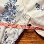 SheIn White and Blue Floral 3/4 sleeve Dress Size S Peek a Boo Waist Photo 9