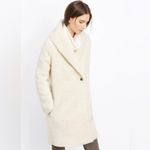 Vince  $825 Fuzzy Knit Boucle Car Coat in Winter White Sz M Photo 1