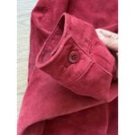 Pendleton VTG  Red Suede Leather Jacket Long sleeve Button Up Women’s Size Large Photo 4