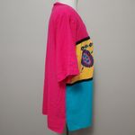 Vintage Cricket Lane 80s Western Pink Colorblock Embroidered Blouse Size Large Photo 2