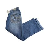 Maurice's NEW Crop Mid Rise JEANS Women 6 Stretch 30 Embroidered Five Pocket Pant Photo 2