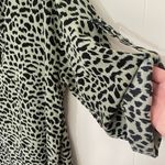 Umgee  Animal Print Lightweight Tunic Dress Top Roll Tab Sleeves ~ Size L Photo 5