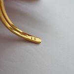 Gold Tone Twist Cuff Bracelet With Clear Rhinestone SD Anchor Hallmark Photo 2