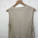 Blu Orchid Italian Linen Dress Tunic cap sleeve cream size Medium Photo 8