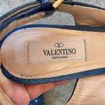 Valentino Garavani Valentino Rockstud quilted denim slingback pumps size IT 39 US 9 Photo 11