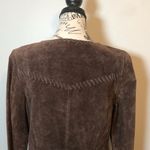 Faded Glory VINTAGE CHOCOLATE BROWN SUEDE JACKET V-NECK SLIT SLEEVES FULLY LINED WOMENS SZ S Photo 5