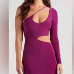 Windsor  “Hit the Club” One-Shoulder Purple Mini Dress Photo 1