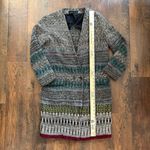 ZARA WOMAN Aztec style wool blend long cardigan, 2 button waist closure, size M Photo 7