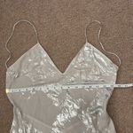 ZARA silver metallic semi sheer midi / maxi dress Elegant Evening Dress Photo 7