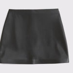 Abercrombie & Fitch NWOT Abercrombie Scarlett Vegan Leather Mini Skort in Black Photo 0
