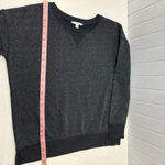 American Eagle  Outfitters Black Metallic Pullover Top Long Sleeve Slit‎ Sides M Photo 6