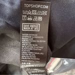 Topshop  Velvet Burnout Polka Dot Asymmetrical Hem Mini Dress in Black Size 6 Photo 14