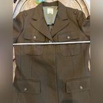Fossil  Wool/Cotton Blend Military Cadet style brown Jacket Size Medium Photo 9