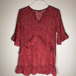 Red polkadot white Cocktail Dress Floral Sleeveless Dresses beach women dress​​ Size M Photo 6