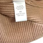 Hazel Moon Ribbed Cropped‎ Long Sleeve Brown Shirt Size XS Y2K Normcore Photo 3