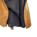 BURU Small Gold Metallic Shimmer Slip Holiday Dress Photo 5