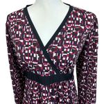 Motherhood Maternity , size Large, long sleeves, geometric, nursing, ties, dressy Photo 1