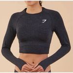 Gymshark vital seamless 2.0 long sleeve crop top gray medium Photo 4
