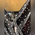 Black Polka Dot Midi Dress summer beach loungewear great with a Jean jacket Size L Photo 2