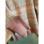 Design History  Metallic Crewneck Sweater Long Sleeve Casual Pink Silver XXL Photo 2