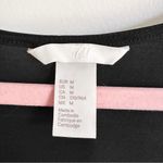 H&M Black Deep V neck Draped across over Long Sleeve Slinky Bodysuit sz Medium Photo 4