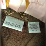 Chico's Chico’s Jacket Size 2 (L) Brown Embroidery Floral Paisley Button Front blazer Photo 4