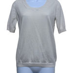 SuiStudio Merino wool short sleeves crewneck sweater L feminine minimalist Size L Photo 0