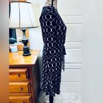 GILLI Trista Faux Wrap Stretch Jersey Knit Knee Length Dress Sz S Blue Photo 6