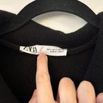 ZARA Black Polo Collar Knit Sweater Dress Size S Photo 5
