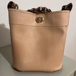 Handmade Tan Leather Bucket Bag | Shoulder or Crossbody with Acrylic Chain Strap Photo 1