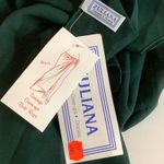 Zuliana Solid Dark Green Sarong Skirt Wih Lettuce Trim. New With Tags. Size undefined Photo 3