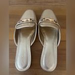 Lilly Pulitzer  gold Andi mules shoes sandals 9.5 bamboo detail Photo 3