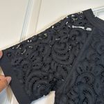 Banana Republic  Black Lace Short Sleeve Blouse Round Neck Size Small EUC #2923 Photo 1