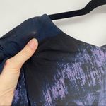 Yigal‎ Navy & Black Silk Open back zip Dress Size 4 Blue Photo 7