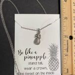 Handmade Pineapple Charm Necklace Inspirational Quote Card Gift Set Photo 3