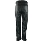 H&M Women's Black Faux Vegan Leather Straight Leg High Rise Trousers Pants Sz 4 Photo 2