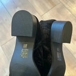 Journee Collection NEW  Tru Comfort Foam Aqua Bootie Blk Crushed Velvet Lace 12 Photo 7