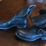 Frye  Black Leather Combat Boots Photo 0