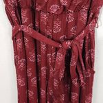 Market & Spruce Burgundy Jumpsuit NWT Size Small Sleeveless Jumpsuit Floral Photo 1