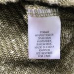 Crave Fame Ribbed Knit Cold Shoulder Front Tie Long Sleeve Top Green Size XL Photo 4