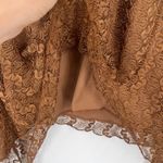 Indigo Soul Lace Hanky Hem Top XL Caramel Festival Boho Earthy Romantic Tunic Brown Photo 4