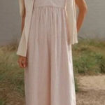 Jenni Kayne Cove Dress in Rust Stripe Sz. L Photo 0